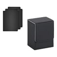 thumbnail image 1 of HILABEE Card Deck Box Game Card Storage PU Leather Lightweight Premium Holds 100 Black Gray, 1 of 9
