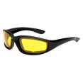 thumbnail image 3 of MOTORCYCLE GOGGLES SUNGLASSES SPORTS CHOPPERS PADDED MOTOR BIKE BIKERS CYCLE. Yellow, 3 of 8