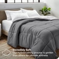 thumbnail image 2 of Bare Home Ultra-Soft Reversible Comforter - Goose Down Alternative - Oversized King, Gray/Light Gray, 2 of 8