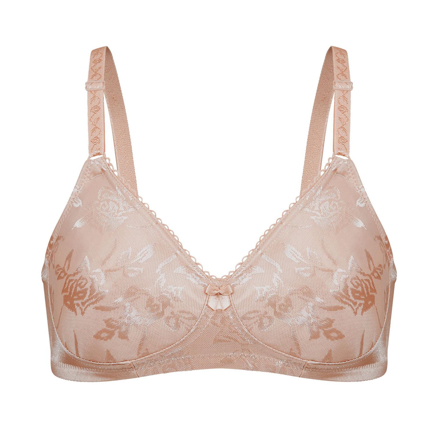 Bestform 9706222 Floral Jacquard Wireless Soft Cup Bra with Lightly-Lined Cups