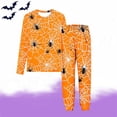 thumbnail image 2 of MKOSPLRT Filles Garçons Halloween Tenue d'Intérieur 2 Pcs 3-15a Enfants Pyjamas Citrouille Ensembles Chandails à Manches Longues Pantalons de Pyjama Amples Tenues d'Automne, 2 of 6