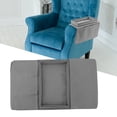 thumbnail image 4 of Table d'Accoudoir de Canapé, Plateau de Rangement Intelligent Durable pour Maison Gris, 4 of 8