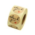 thumbnail image 4 of 500 Pieces/Roll Thank You Packaging Stickers Thank Stickers Thank You Sealing Stickers Round Kraft Labels DIY, 4 of 8