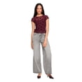 thumbnail image 2 of No Boundaries Women's Flocked Mesh Top, 2 of 6