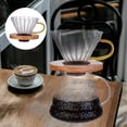 thumbnail image 3 of Abbracc Clear Glass Coffee Dripper Manual Over Cone Funnel for Cafe Coffee Fresh Large with Handle, 3 of 8