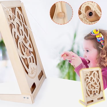 Multicolor Wooden Marble Maze Game, Hand-Eye Coordination Toy, Parent-Child Interactive Balance Challenge, For Ages 5+
