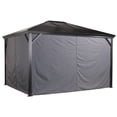 thumbnail image 2 of Sojag Verona 10 x 12 x 6 ft Charcoal Curtains for Gazebo, Polyester, 2 of 5