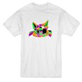 thumbnail image 1 of Cute Pirate Cat Face Colorful Glass Graphic Men's White T-shirt, 1 of 1