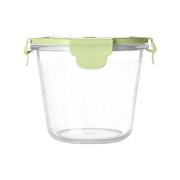 Glass Soup Storage Containers with Airtight Lids Round Borosilicate Glass Food Prep Bowls Meal Prep Containers for Lunch Salad Leftovers Microwave Freezer Oven Dishwasher