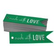 thumbnail image 1 of Inkdotpot Made With Love Text Bottle Tag Real Silver Foil Favor Hang Tags Pack Of 100, 1 of 6