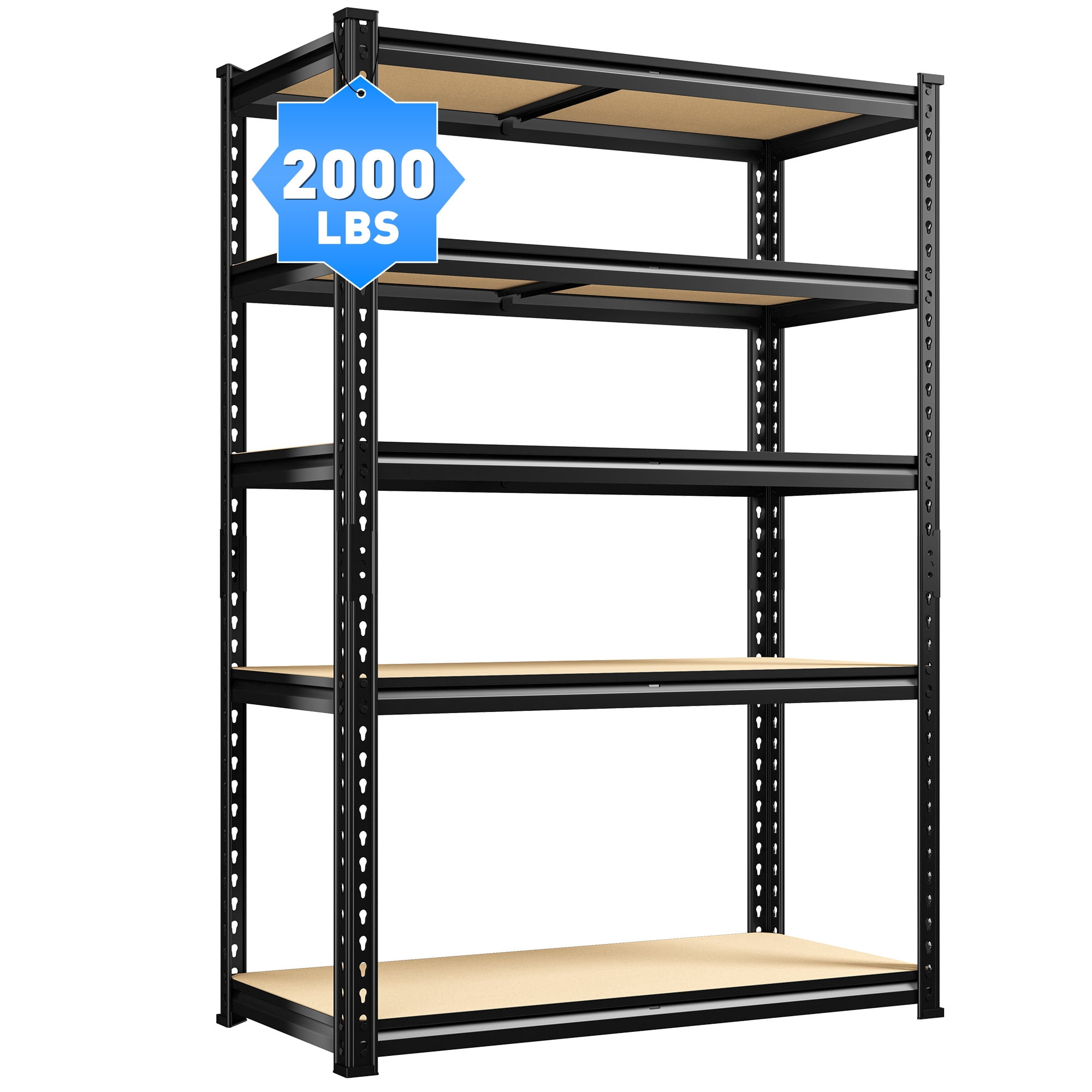 Exenoray 5-Tier Heavy Duty Metal Storage Shelving Unit, Adjustable ...