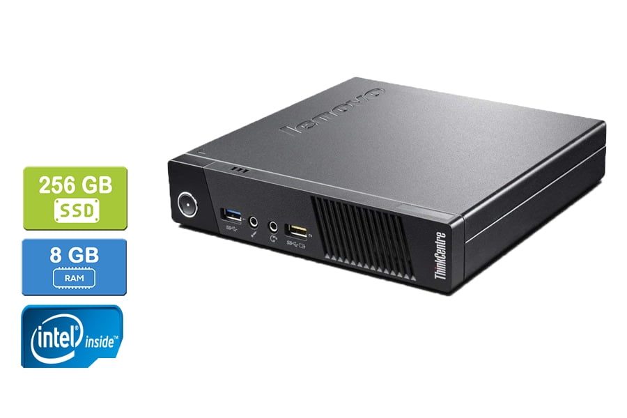 Refurbished: LENOVO M73 Intel Core G3220T 8GB 256GB SSD Win 10 Pro