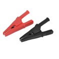 thumbnail image 1 of Unique Bargains 2 Pcs 83mm Long Red Black Plastic Test Lead Crocodile Clamps Alligator Clips, 1 of 1