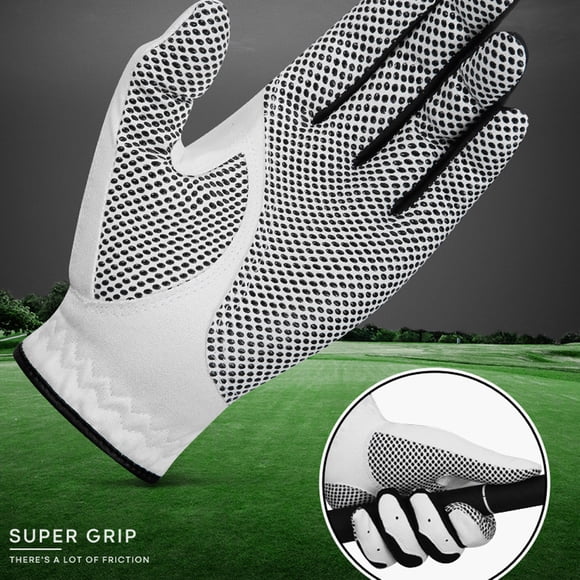 VONKY Gant de Golf pour Homme Main Gauche Simple Entraînement Pratique Collant Confortable Débutant Professionnel Protecteur Portable Extérieur Bleu Blanc