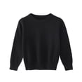 thumbnail image 1 of Children Sweater Knitted Round Neck Solid Pullover Boys Girls, 1 of 4