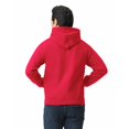thumbnail image 4 of Gildan Men's Fleece Hooded Sweatshirt, Style G18500, Red, 2X-Large, 4 of 5