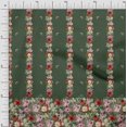 thumbnail image 1 of Soimoi Polyester Crepe Fabric Leaves & Rose Panel Print Sewing Fabric Yard 42 Inch Wide, 1 of 5