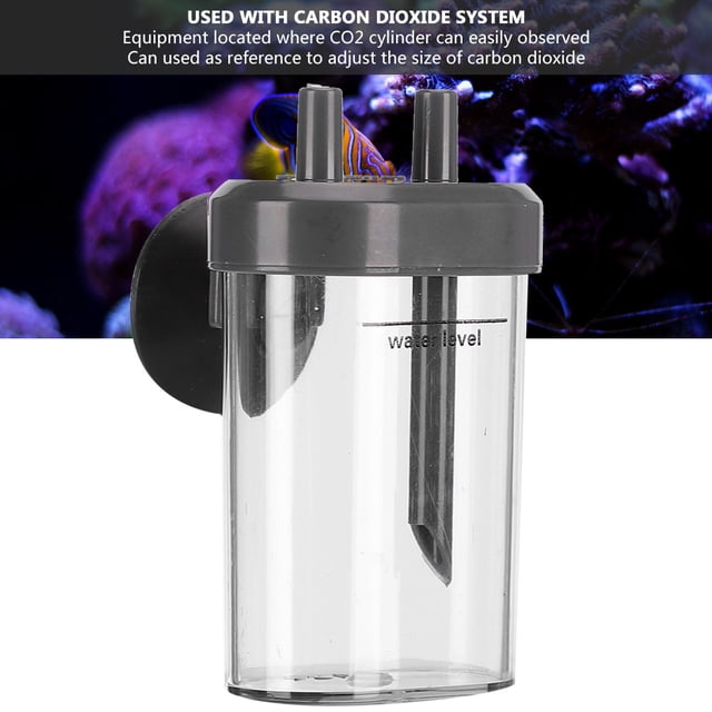 Rdeghly ABS Aquarium Portable Mini Small Carbon Dioxide CO2 Bubble Counter with Strong Suction Cup Fish Tanks Accessory,Fish Tanks Bubble Counter,Portable Mini CO2 Bubble Counter