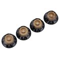 thumbnail image 3 of Guitare Électrique Boutons de Chapeau de Basse, Bouton de Contrôle de Tonalité Transparent Boutons de Volume de Guitare Exécution Exquise Accessoires d'Instrument de Musique pour Basse pour Guitare Rouge avec Noir, 3 of 8