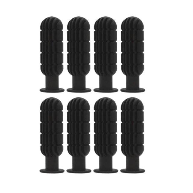 8Pcs Foosball Handle Grips 1/2 inch Foosball Rods Black Replacement Handles