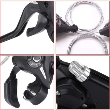 Langgg 1 Paire de Leviers de Vélo en Alliage d'Aluminium Accessoires de Vitesse 3x7/ 3x8 pour Route de Montagne VTT Pliant 21 Vitesses : 7 après 3