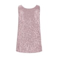 thumbnail image 4 of UPPADA Camisoles à Paillettes pour Femmes Scintillantes Sans Manches Hauts de Fête Col Ras du Cou Chemises Décontractées Chics Tenue de Boîte de Nuit à Paillettes Hauts de Sortie Liquidation, 4 of 6