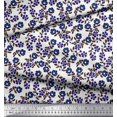 thumbnail image 3 of Soimoi Moss Georgette Fabric Leaves & Floral Block Print Sewing Fabric Yard 42 Inch Wide, 3 of 3