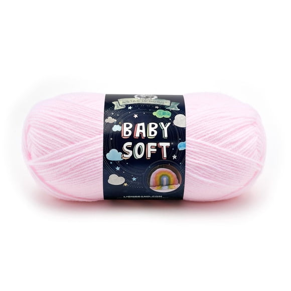 Fil Lion Brand Baby Soft Pétale #3 Light Fil de bébé rose 420 m/140 g