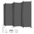 thumbnail image 1 of VEVOR Room Divider 6 Panel Fabric Room Privacy Screen for Office Bedroom Grey, 1 of 9