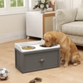 thumbnail image 2 of PawHut Grands Bols Surélevés pour Chien avec Rangement, Support de Bol Surélevé pour Chien, Gris, 2 of 10
