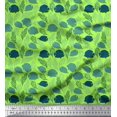 thumbnail image 1 of Soimoi Poly Georgette Fabric Coral & Fish Ocean Print Fabric by the Yard 42 Inch Wide, 1 of 3