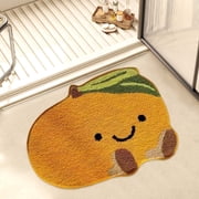 Fruit Bath Mat, Highly Absorbent Bathroom Rug, Soft Microfiber Floor Mat, Quick-Dry Non-Slip Backing, for Bath Tub and Shower, Machine Washable