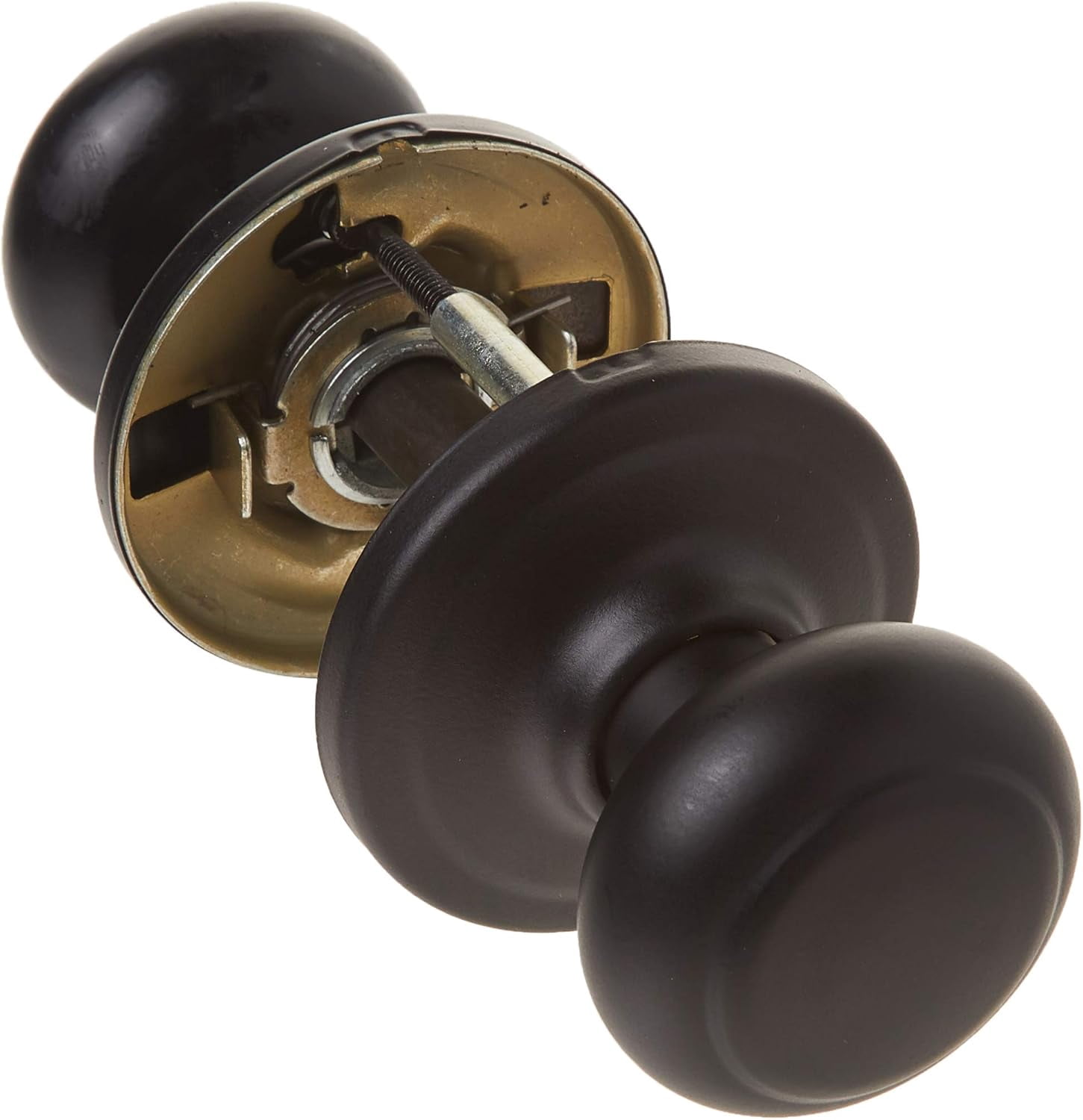 Troy Matte Front Door Knob with Lock and Key Exterior/Interior Door Handles with Lock Keyed Entry Door Knobs for Front Door Bedroom Bathroom & Office Traditional Home Décor