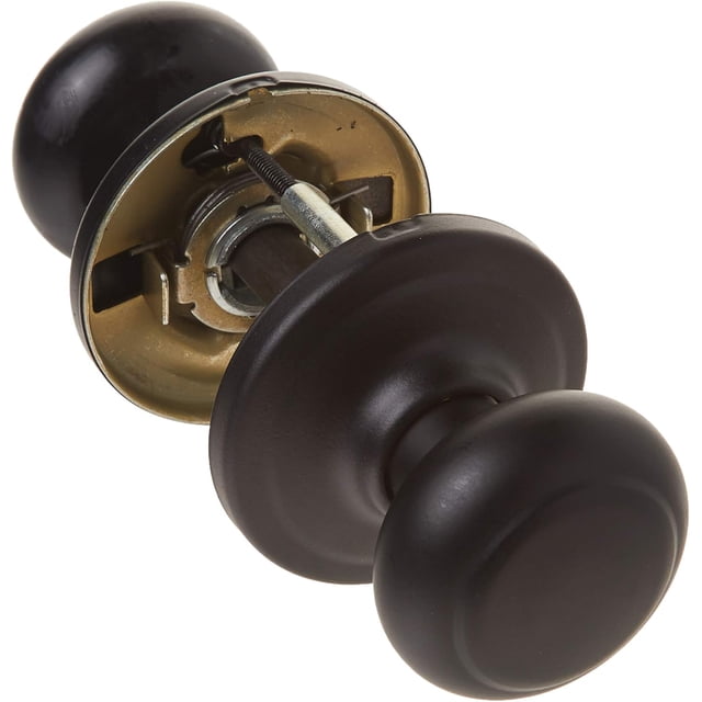 Troy Matte Front Door Knob with Lock and Key Exterior/Interior Door Handles with Lock Keyed Entry Door Knobs for Front Door Bedroom Bathroom & Office Traditional Home Décor