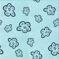 thumbnail image 1 of Ahgly Tapis d'Intérieur Lavable en Machine Carré Transitionnel Bleu Électrique, 4 Pieds Carré, 1 of 7