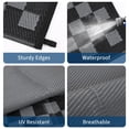 thumbnail image 3 of 8x10 Outdoor Waterproof Rug Reversible Modern Geometric Neutral Outdoor Patio Rug, Weather Resistant Plastic Straw Rugs Portable Camping Carpet for Garden Backyard Balcony, Black Grey, 3 of 11
