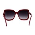 thumbnail image 2 of Womens Oversize 90s Designer Rectangle Butterfly Plastic Sunglasses Red Smoke, 2 of 4