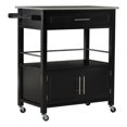 thumbnail image 1 of Riverbay Furniture Transitional Wood/Granite Top Kitchen Cart in Black, 1 of 16