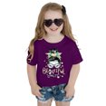 thumbnail image 4 of WEAIXIMIUNG T-Shirts à Col Montant pour Fille Enfant Filles Mignon Imprimé Graphique Col Rond Manches Courtes Tee Été Décontracté T-Shirt, 4 of 4
