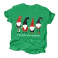 thumbnail image 1 of Mode Femmes T-Shirt Blouse Ample à Manches Courtes Col Rond Imprimé de Noël, 1 of 1