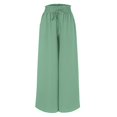 thumbnail image 3 of GZWYHT Wide Leg Pants,Palazzo Pants,Women's Wide Leg Pants Flowy Ruffle Solid Color Drawstring Waist Pants,Flowy Pants,High Waisted Pants,Sweatpants Women,Green 1,M, 3 of 4