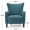 thumbnail image 2 of Fauteuil Club ARABELLA en Tissu Bleu Sarcelle Foncé, 2 of 7