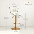 thumbnail image 3 of HOMCOM Height Adjustable Bar Stools Set of 2, Swivel Counter Stools, 3 of 10