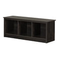 thumbnail image 2 of Banc d’entrée avec rangement, fini Noir antiqué, collection Toza de Meubles South Shore, 2 of 12