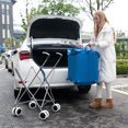thumbnail image 2 of Costway Folding Shopping Cart Utility w/ Water-Resistant Removable Canvas Bag Blue, 2 of 10