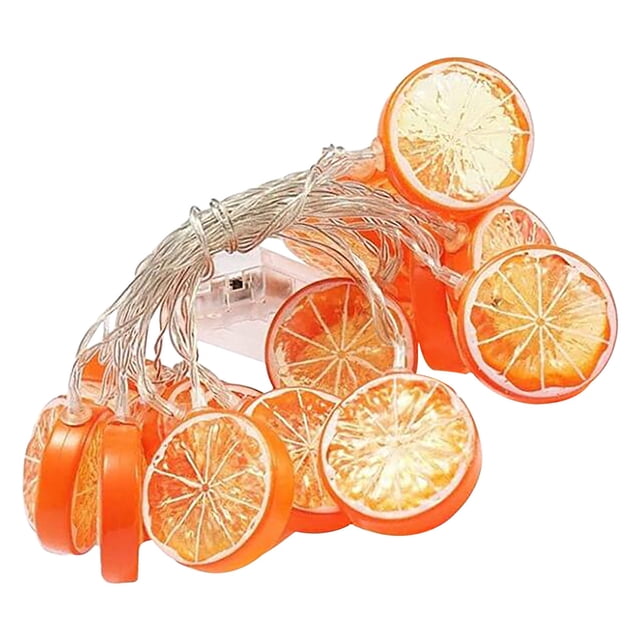 Fridja Clearance Under 5$ Battery-powered Lemon LED Decorative Light String 1.5 Meters Long 10 String Ligh