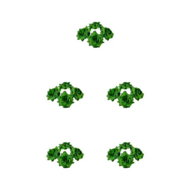 Thinsony 50pcs Fiber Realistic Appearance Fabric For Stunning Bouquets And Decor Wedding Wide Application Birthday Soft Texture Deep Green 4.5cm 5Set