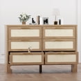 thumbnail image 4 of QinaQin Commode Double Moderne en Bois à 6 Tiroirs, Commode avec Poignées Dorées pour Chambre, Garde-Robe Ou Entrée, 4 of 8