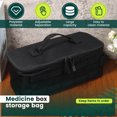 thumbnail image 3 of Vensio First Aid Bag Empty Pill Bottle Organizer Zippered Medical Storage Case Emergency Kit (black ), 3 of 9
