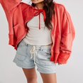 thumbnail image 3 of Women‘s Loose Hoodies Solid Color Long Sleeve Teen Girl Fall Jacket, 3 of 8